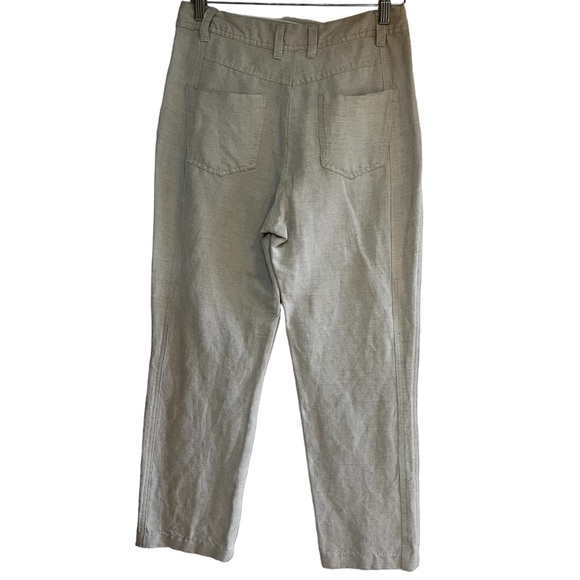 Anthropologie Sandwich cropped linen pants in oatmeal size S excellent condition - Picture 6 of 10